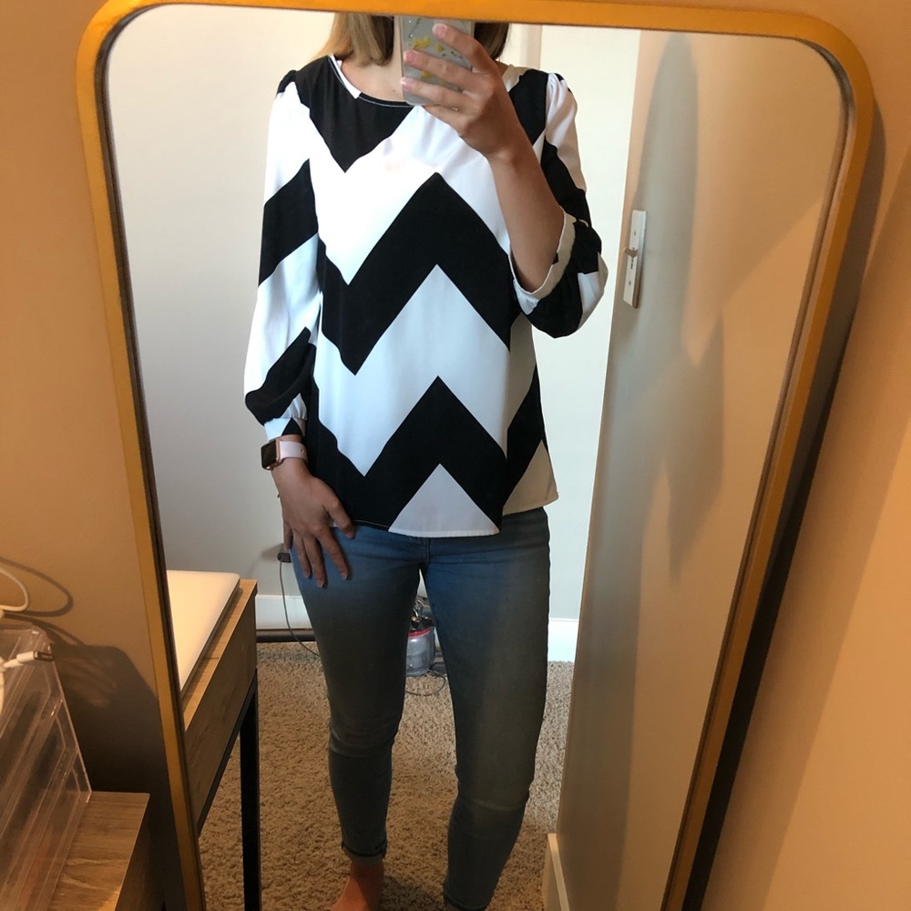 Pink Owl Apparel Zig Zag Blouse